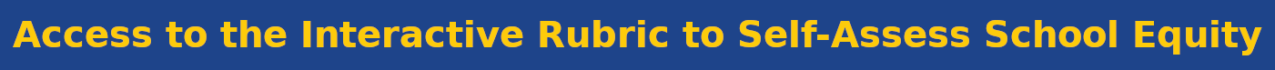 Access to the Interactive Rubric to Self-Assess School Equity